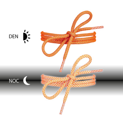 Reflexné okrúhle šnúrky - oranžové